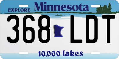 MN license plate 368LDT