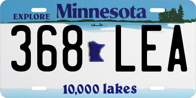 MN license plate 368LEA