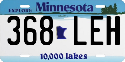 MN license plate 368LEH