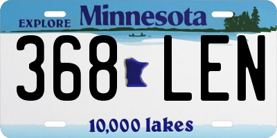 MN license plate 368LEN