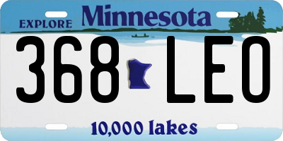 MN license plate 368LEO