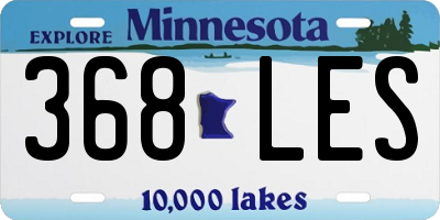 MN license plate 368LES