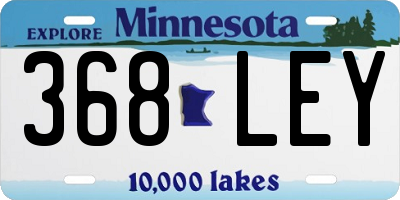 MN license plate 368LEY