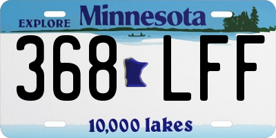 MN license plate 368LFF