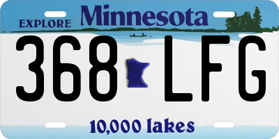 MN license plate 368LFG