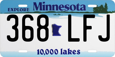 MN license plate 368LFJ
