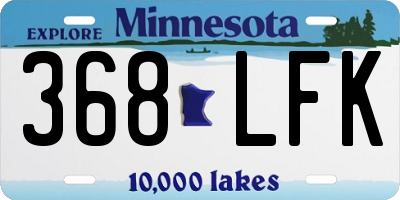 MN license plate 368LFK