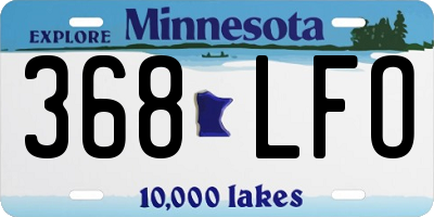 MN license plate 368LFO