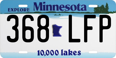 MN license plate 368LFP