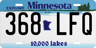 MN license plate 368LFQ