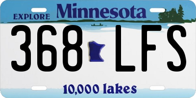 MN license plate 368LFS