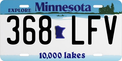 MN license plate 368LFV