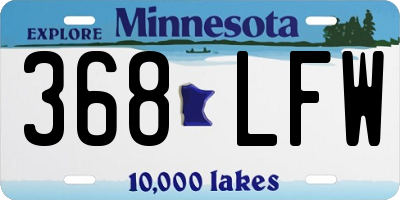 MN license plate 368LFW