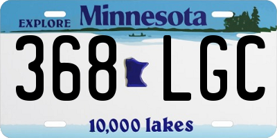 MN license plate 368LGC
