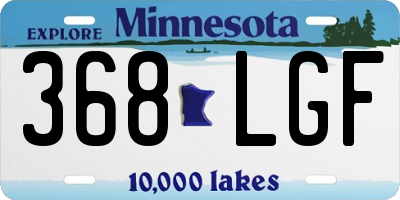 MN license plate 368LGF