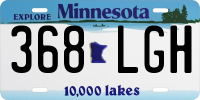 MN license plate 368LGH