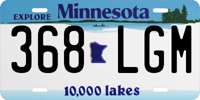 MN license plate 368LGM