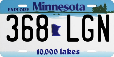 MN license plate 368LGN