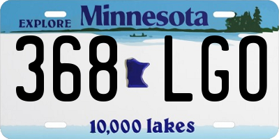 MN license plate 368LGO