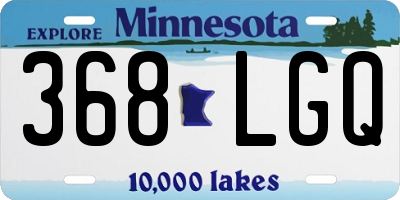 MN license plate 368LGQ