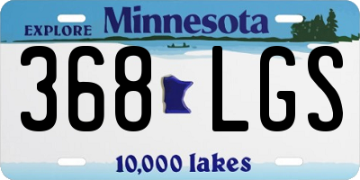 MN license plate 368LGS