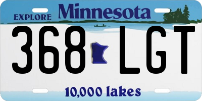 MN license plate 368LGT