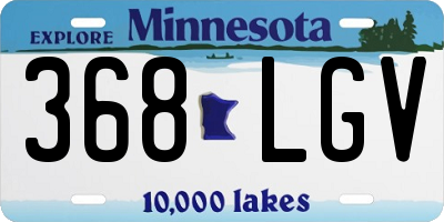 MN license plate 368LGV
