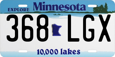MN license plate 368LGX