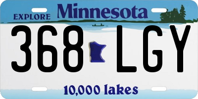MN license plate 368LGY