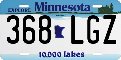 MN license plate 368LGZ