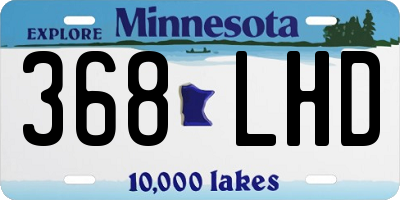 MN license plate 368LHD