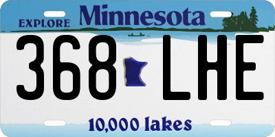MN license plate 368LHE