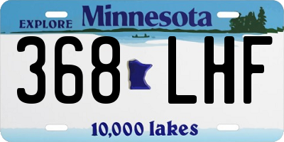 MN license plate 368LHF