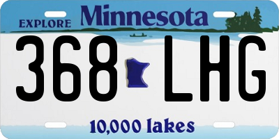 MN license plate 368LHG