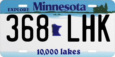 MN license plate 368LHK