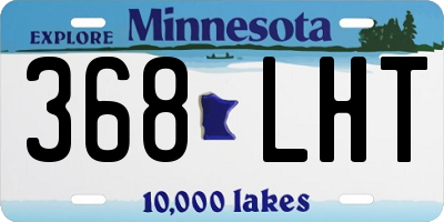 MN license plate 368LHT