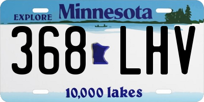 MN license plate 368LHV