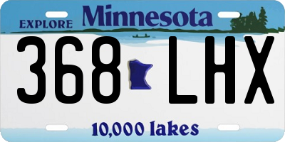 MN license plate 368LHX