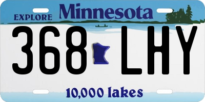 MN license plate 368LHY