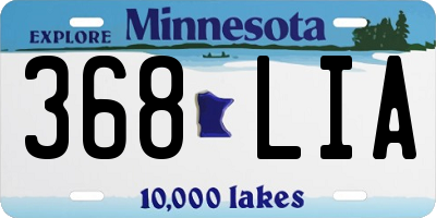 MN license plate 368LIA