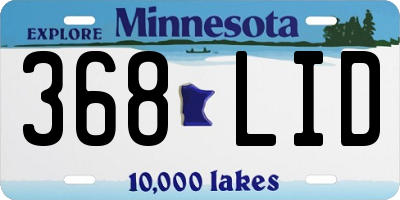 MN license plate 368LID