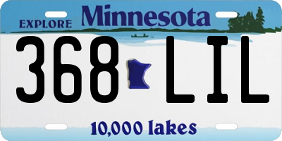 MN license plate 368LIL