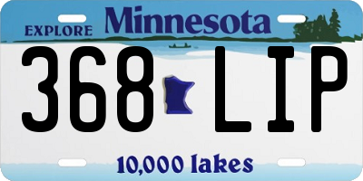 MN license plate 368LIP