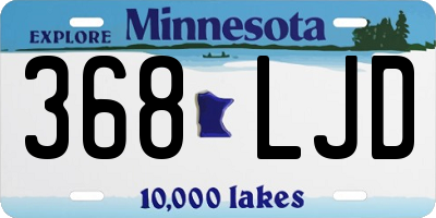 MN license plate 368LJD