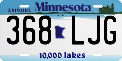 MN license plate 368LJG