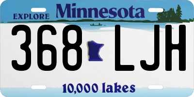 MN license plate 368LJH