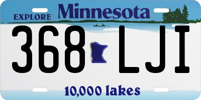 MN license plate 368LJI