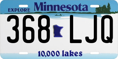 MN license plate 368LJQ