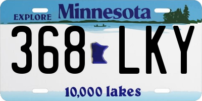 MN license plate 368LKY