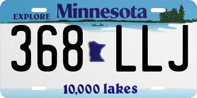 MN license plate 368LLJ